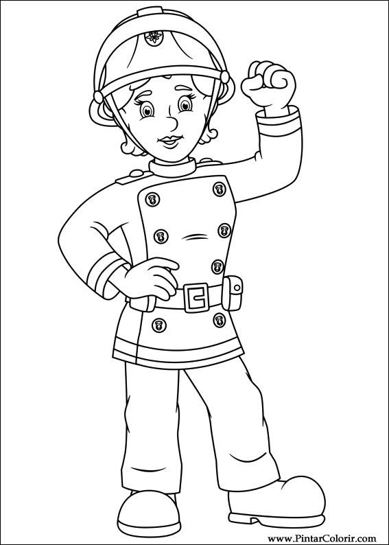 567x794 Drawings To Paint Amp Colour Fireman Sam