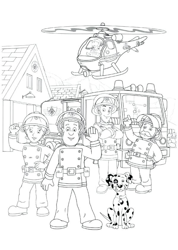 600x840 Epic Fire Station Coloring Pages Print Fireman And All Officer