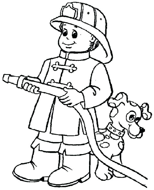 600x741 Fireman Coloring Page Fireman Coloring Pages On Book Info Of Sheet