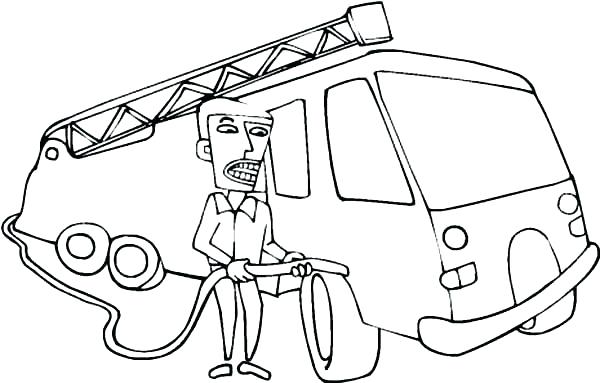 600x383 Fireman Coloring Page Fireman Hat Coloring Page Fire Car