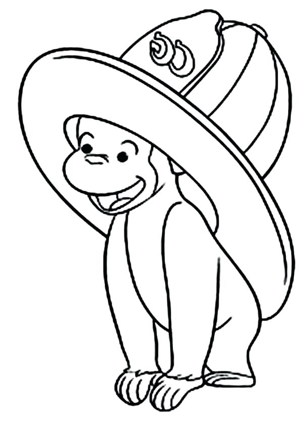 600x840 Fire Fighter Coloring Pages Firefighter Hat Coloring Page Curious