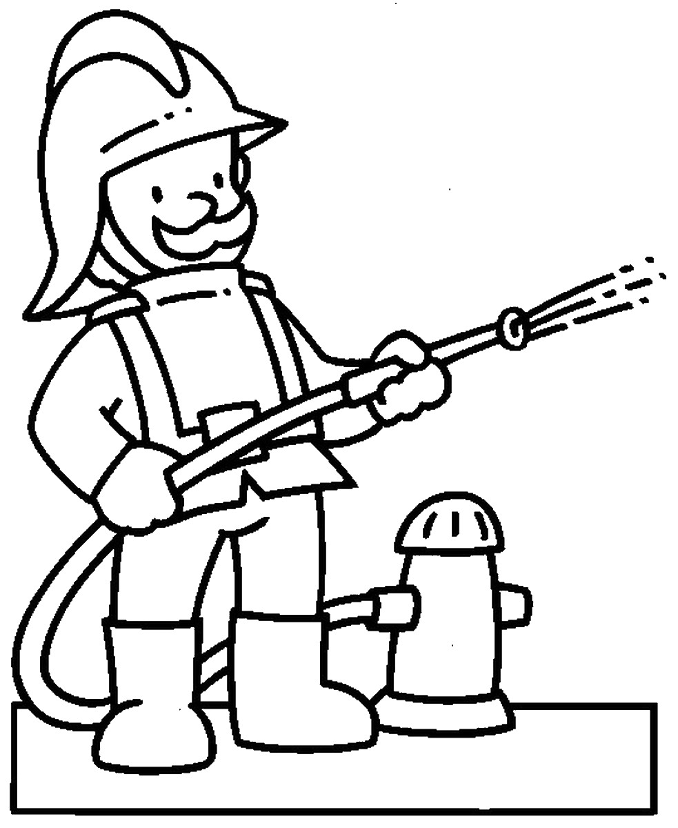 983x1200 Firefighters Coloring Pages