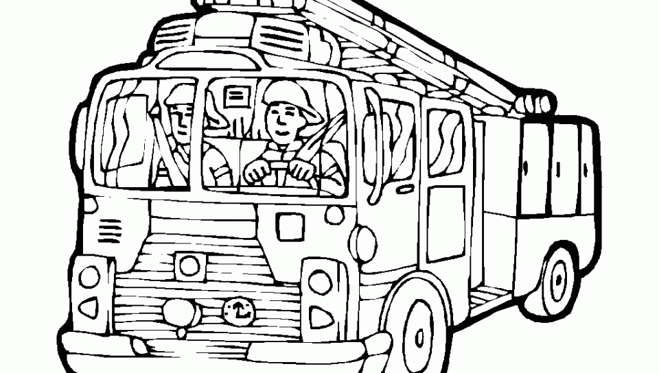 960x544 Luxury Fire Truck Coloring Pages With Additional Free Printable