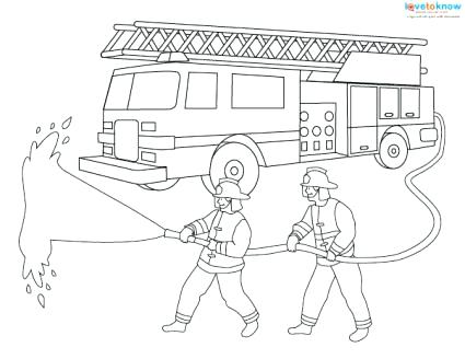 425x328 Coloring Page Fire Truck Nzherald.co