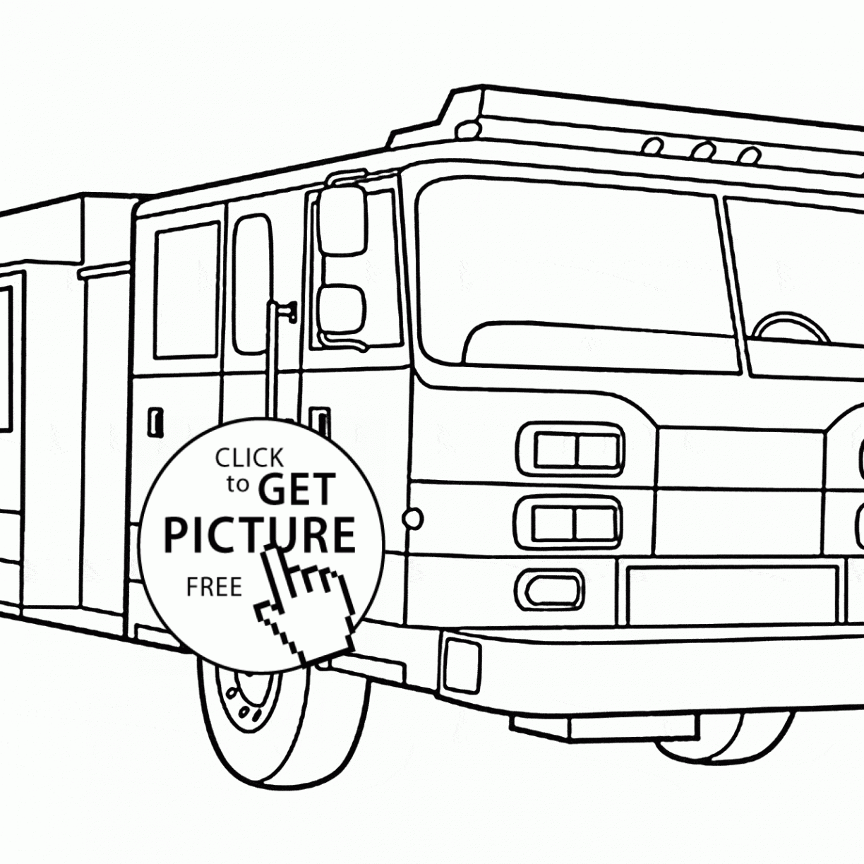 1224x1224 Extraordinary Firetruck Coloring Page Free Printable Fire Truck