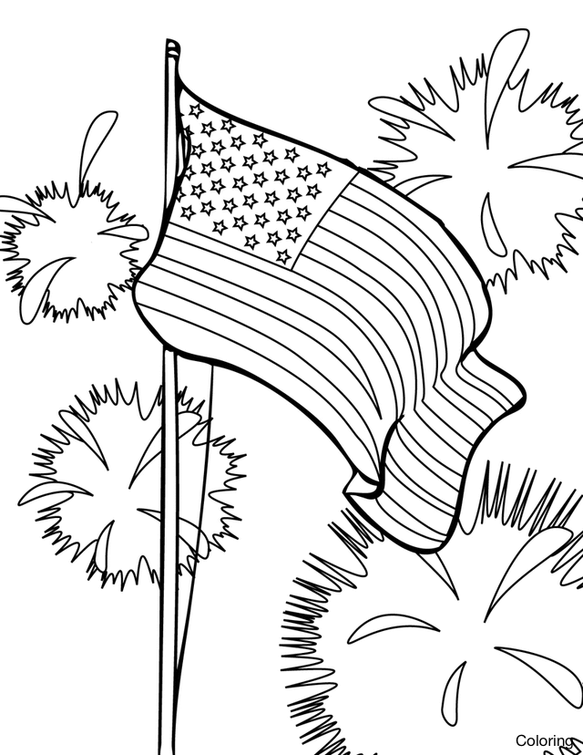 640x828 Fireworks Coloring Pages Printable Free Page Firework 11f