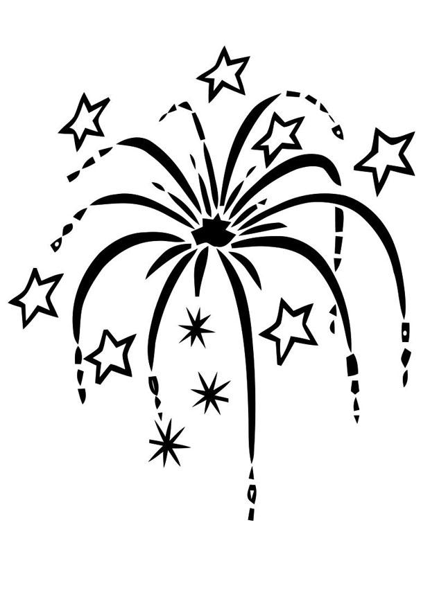 620x875 Coloring Page Fireworks