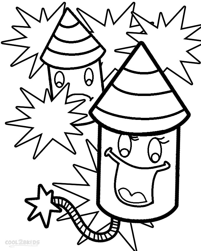 680x850 Printable Fireworks Coloring Pages For Kids Cool2bkids