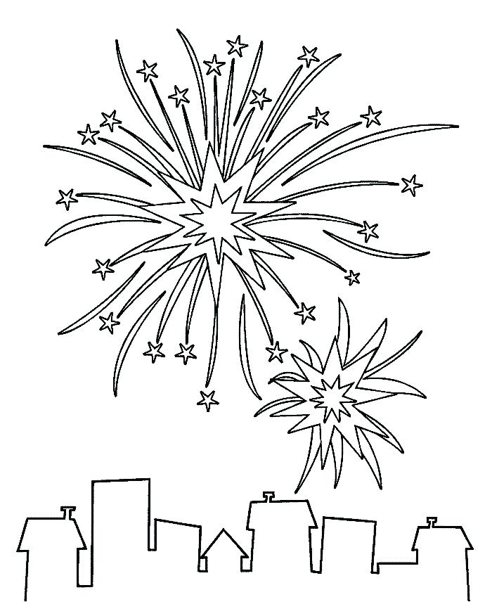 700x876 Entertaining Fireworks Coloring Pages Fee Firework Page Preschool