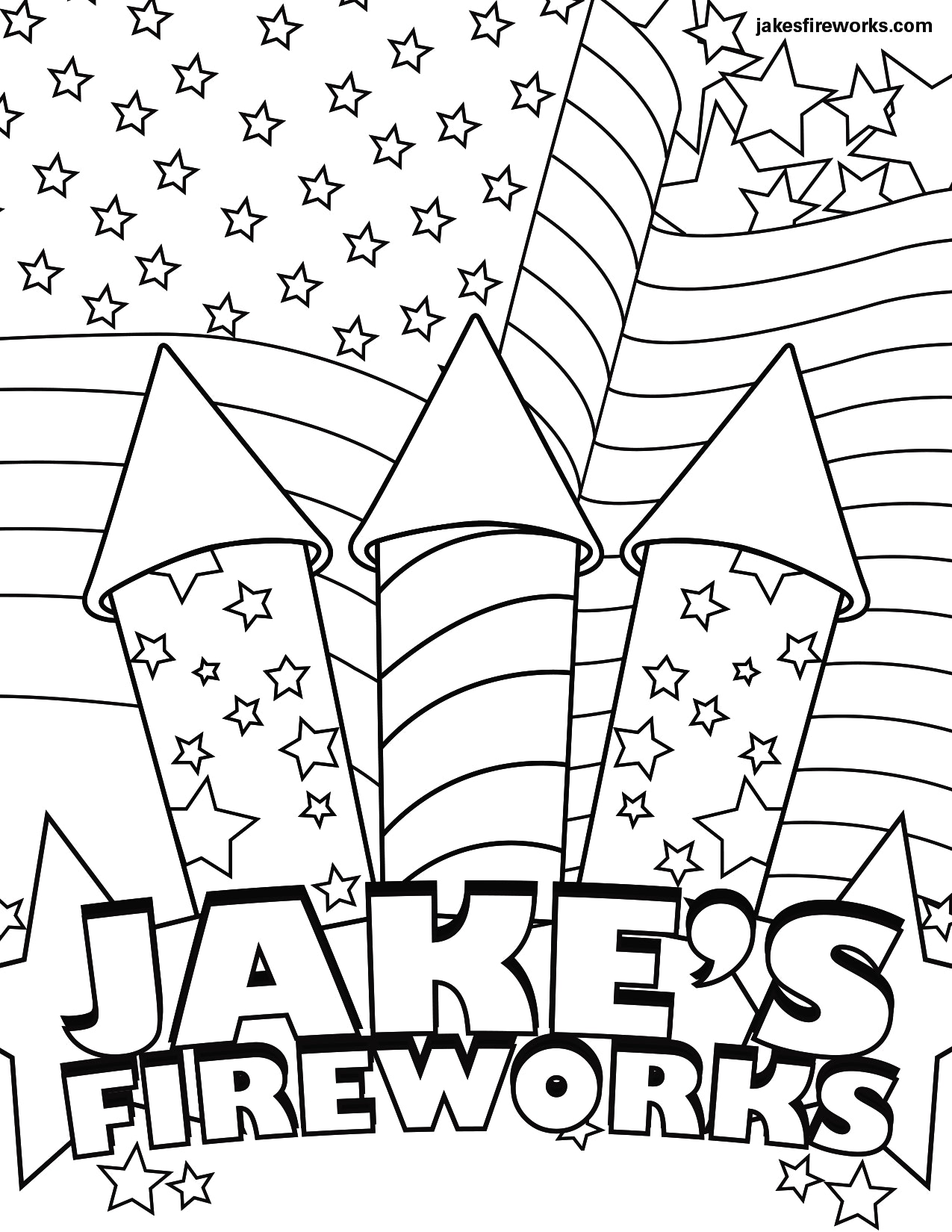 1275x1650 Firework Coloring Pages