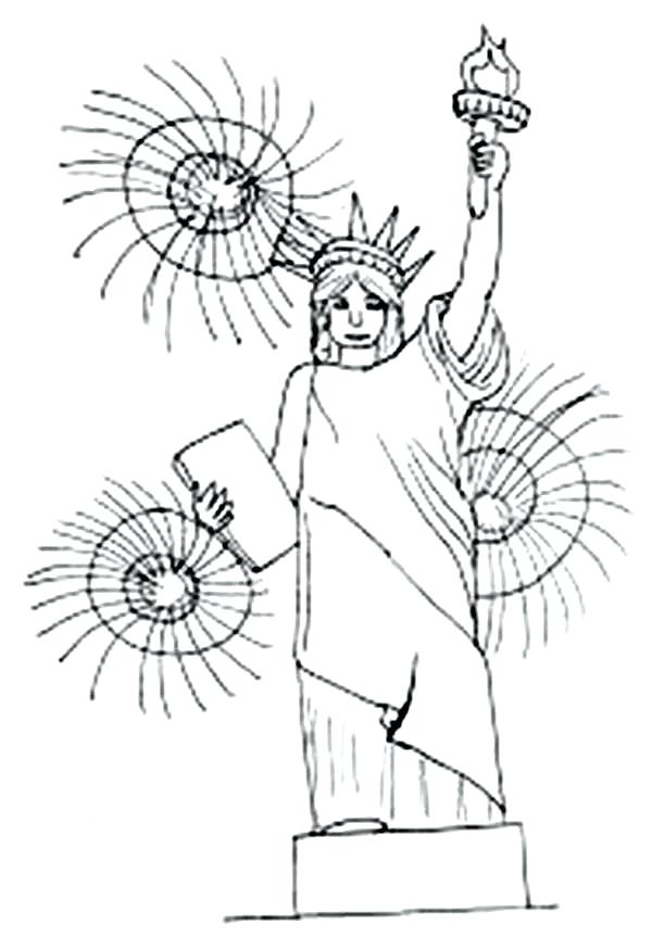 600x863 Fireworks Coloring Page Independence Day Fireworks Coloring Pages