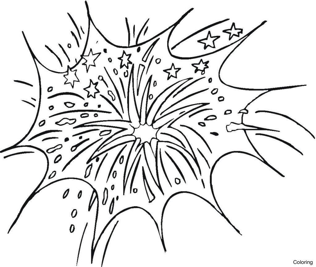 1024x866 Fireworks Coloring Page Pages For Preschoolers Free Diaiz