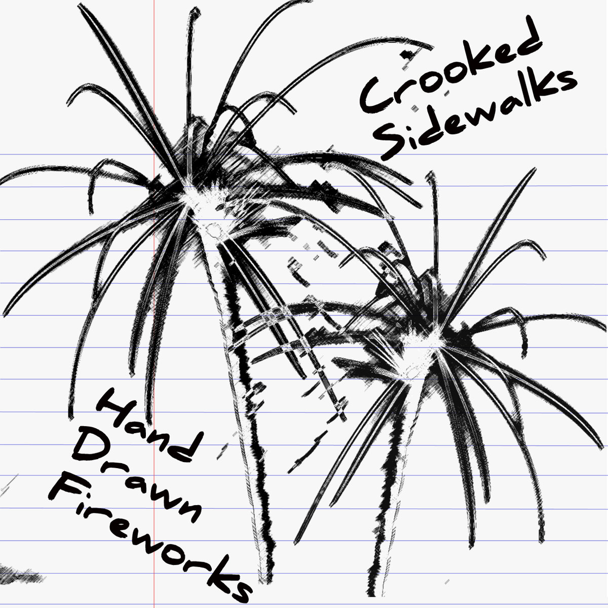 1200x1200 Hand Drawn Fireworks Crooked Sidewalks