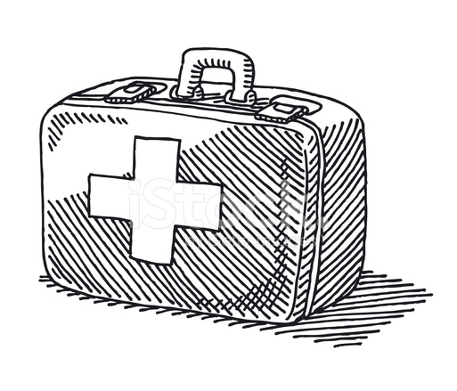 513x439 First Aid Case Drawing Stock Vector