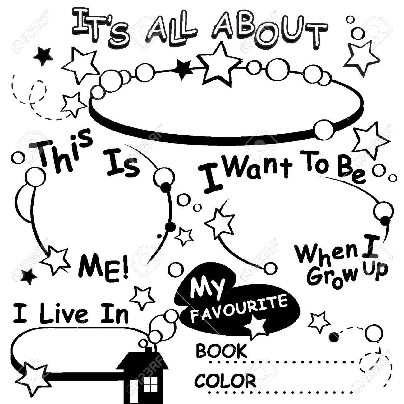 1300x1300 Coloring Page All About Me. Great For The First Day Of School