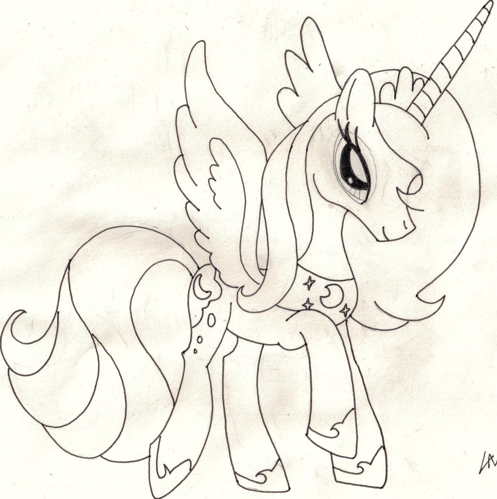 1024x1028 First Drawing Of Princess Luna By Lan X
