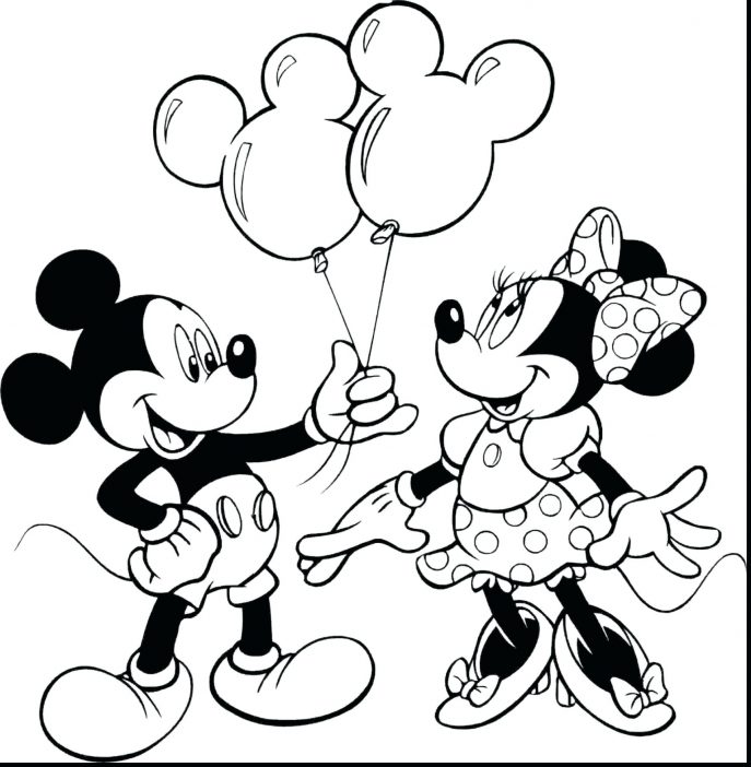 687x702 Coloring Pages Mickey Mouse Christmas Coloring Page Christmas