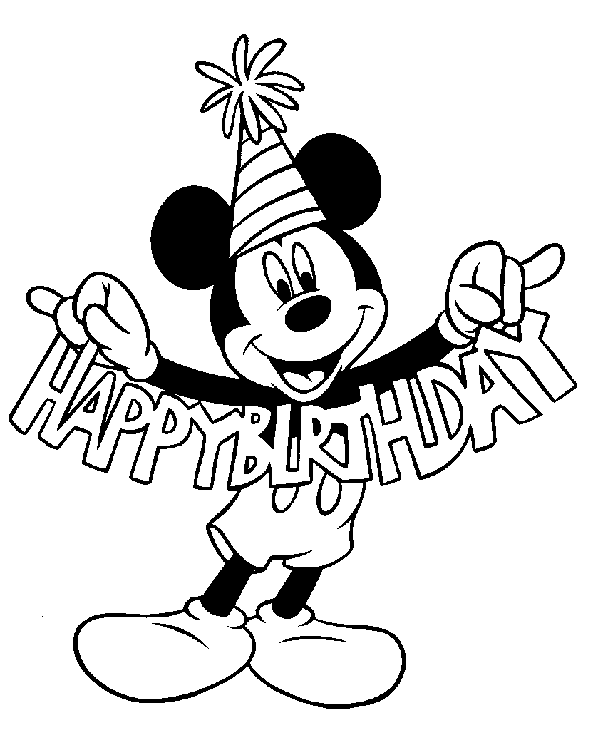 839x1038 Mouse Birthday Coloring Pages