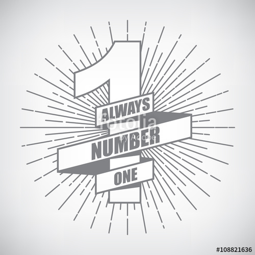 500x500 Hipster Emblem About Design Number One First Place Winner Ribbon