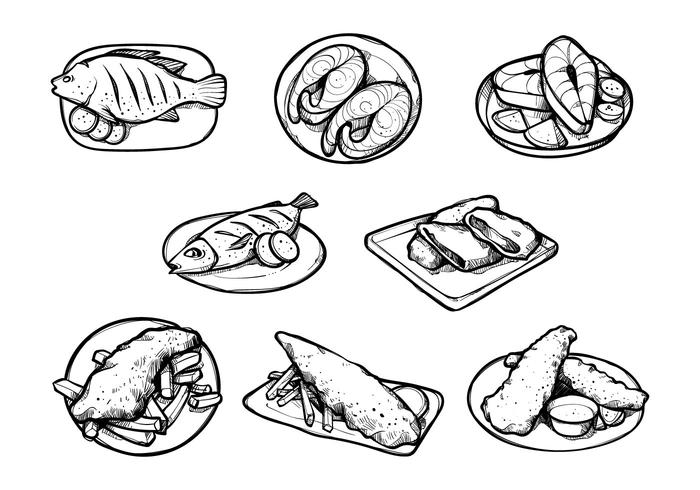 700x490 Free Fish Fry Vectors