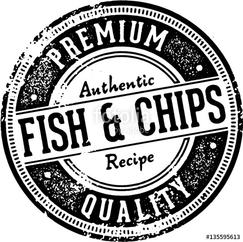 500x499 Vintage Fish And Chips Menu Design Stamp Stock Image And Royalty