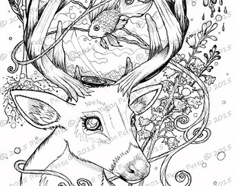 340x270 Fish Bowl Drawing Etsy