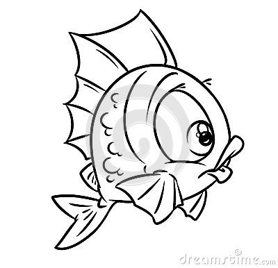400x386 Coloring Fish Cartoon Illustration Image Character Fish Coloring