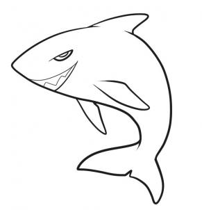 291x302 How To Draw How To Draw A Shark For Kids