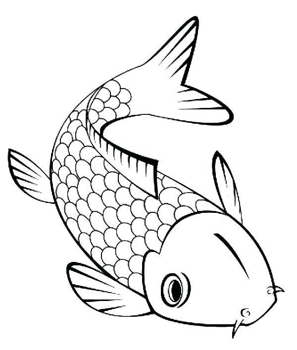600x707 Ocean Fish Coloring Pages Fish Template Flounder Fish Coloring