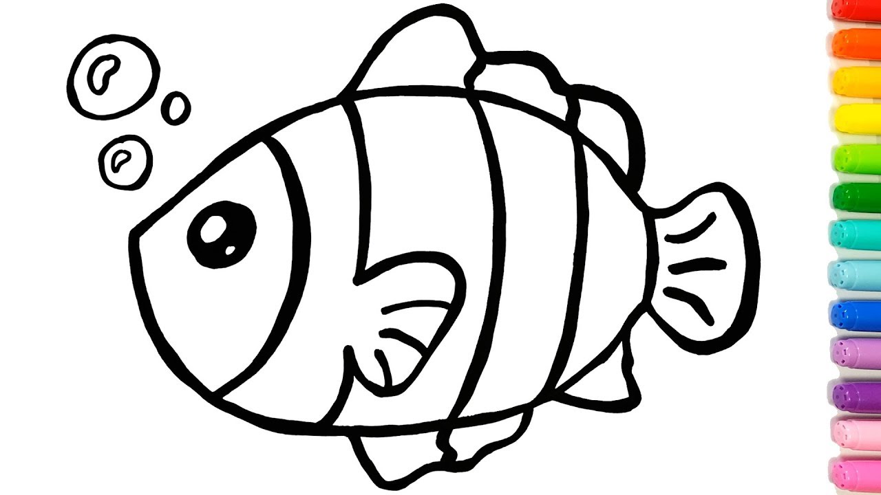 Fish Drawing For Colouring at GetDrawings | Free download