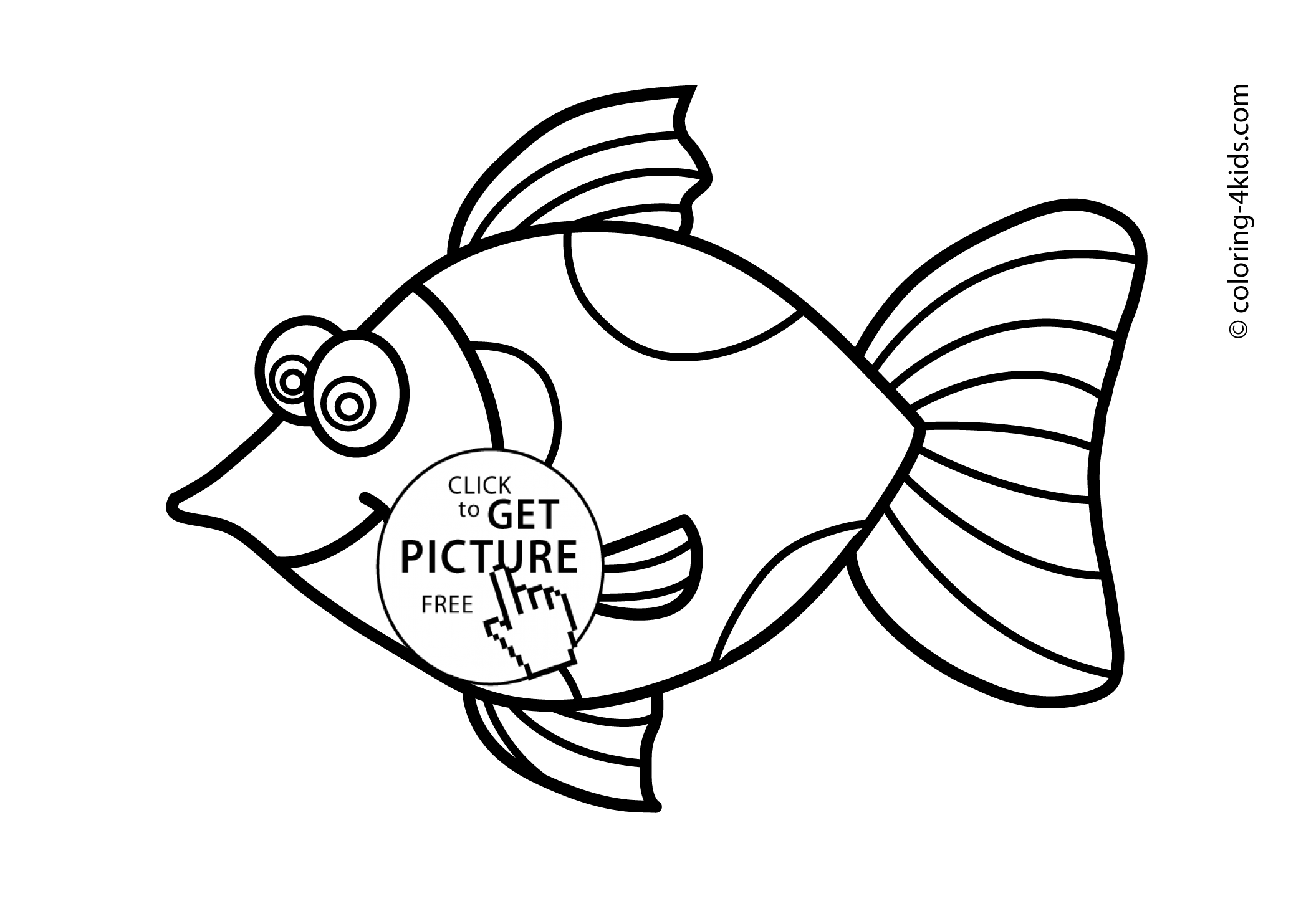 2079x1483 Fish Animals Coloring Pages For Kids, Printable Free Coloing