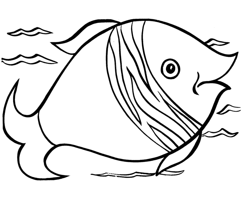 820x670 Colour Drawing Free Hd Wallpapers Fish For Kid Coloring Page Free