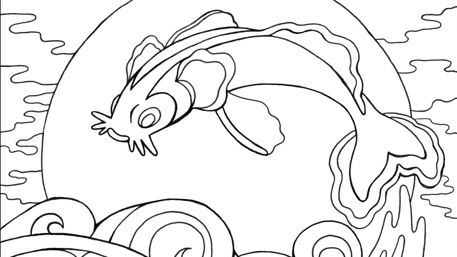 1920x1080 Drawing Fish In Water