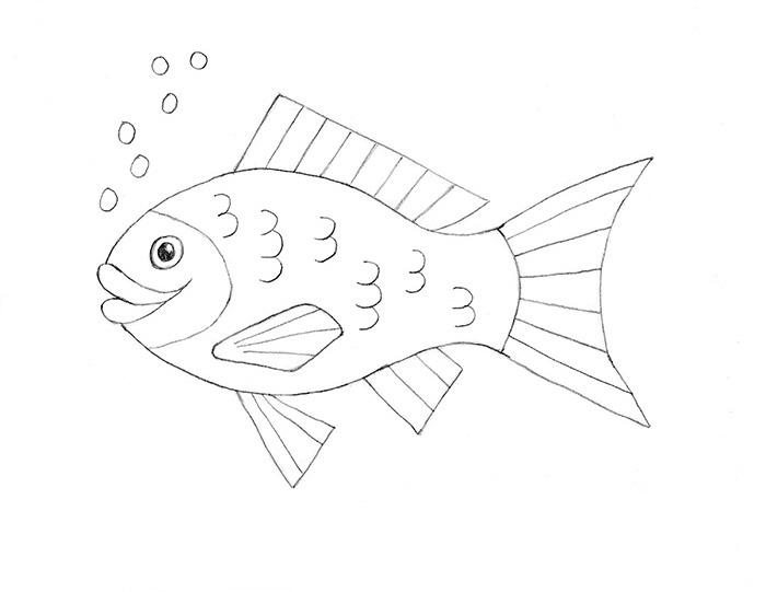 700x541 How To Draw A Fish Lovetoknow