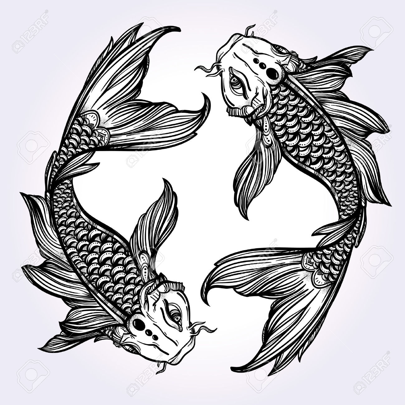 1300x1300 Drawn Fishing Fish Line