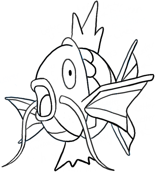 500x555 How To Draw Magikarp From Pokemon In Simple Steps How To Draw Dat
