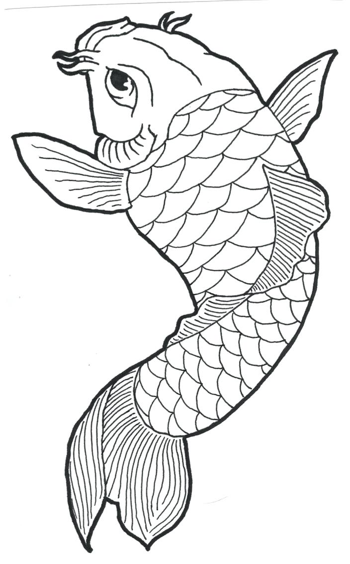 704x1133 Fish Drawings By Seer Traditional Art Animals Japanese Koi Sleeve