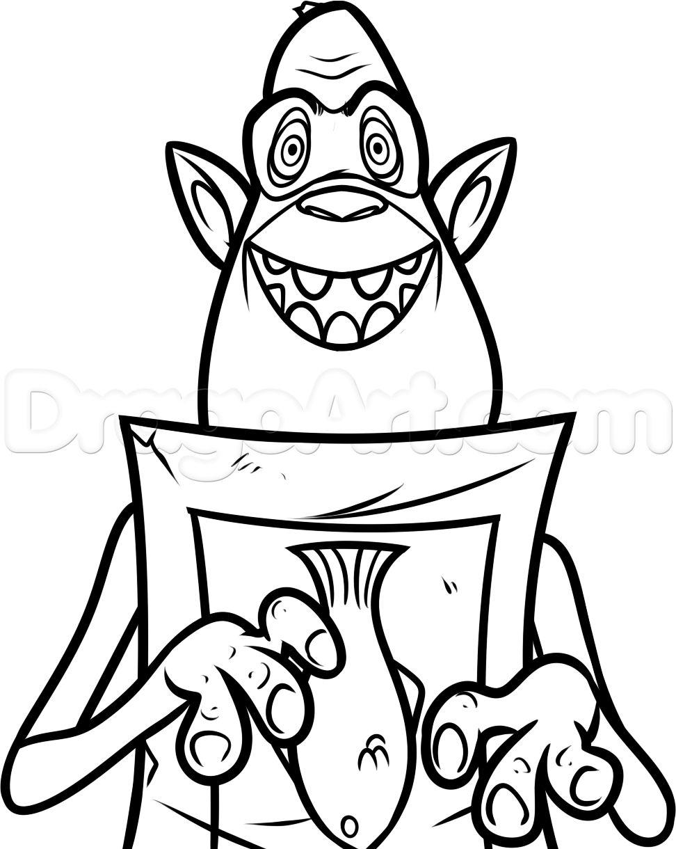 972x1220 How To Draw Fish From The Boxtrolls, Step By Step, Characters, Pop