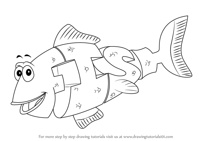 800x566 Learn How To Draw Fish From Wordworld (Wordworld) Step By Step