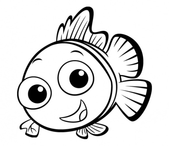 580x501 Coloring Pages Lovely Fish Drawings For Kids 7u3 How To Draw