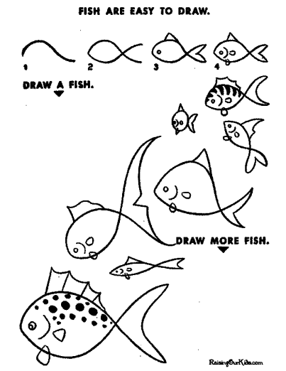 403x522 To Draw Fish With Step By Step Instructions