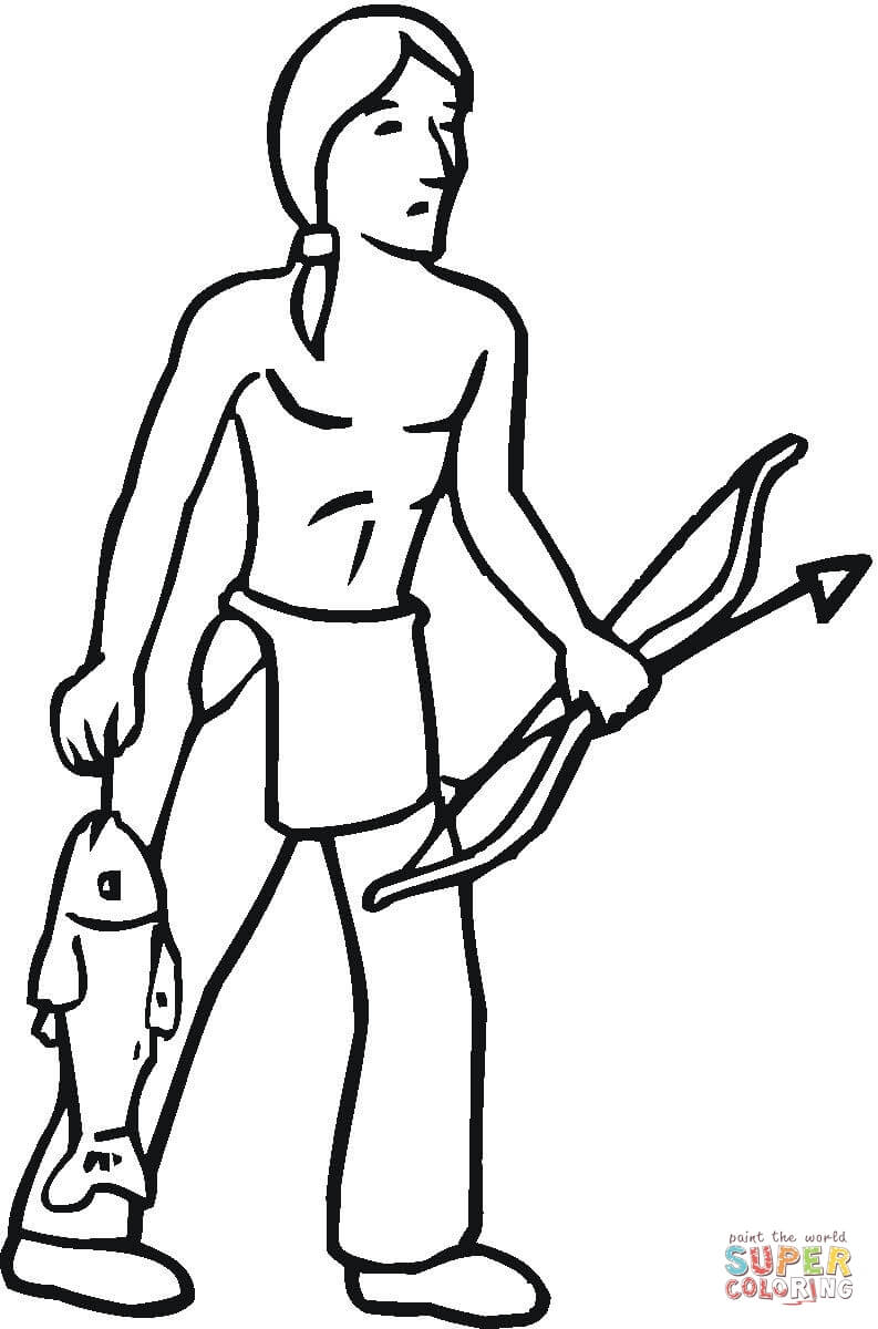 793x1200 Indian Got Some Fish Coloring Page Free Printable Coloring Pages