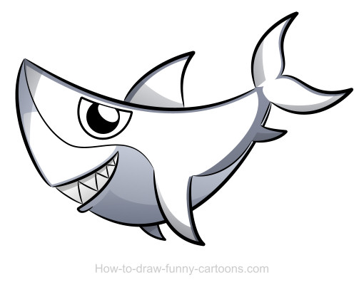 510x400 Shark Clipart Easy Draw