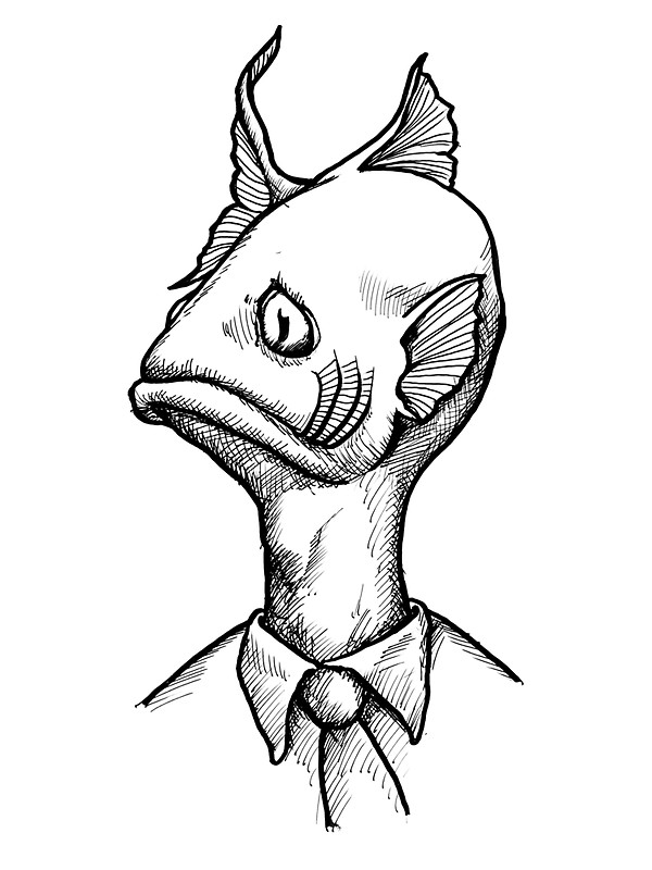 600x800 Fish Head Stickers By Vokoban Redbubble