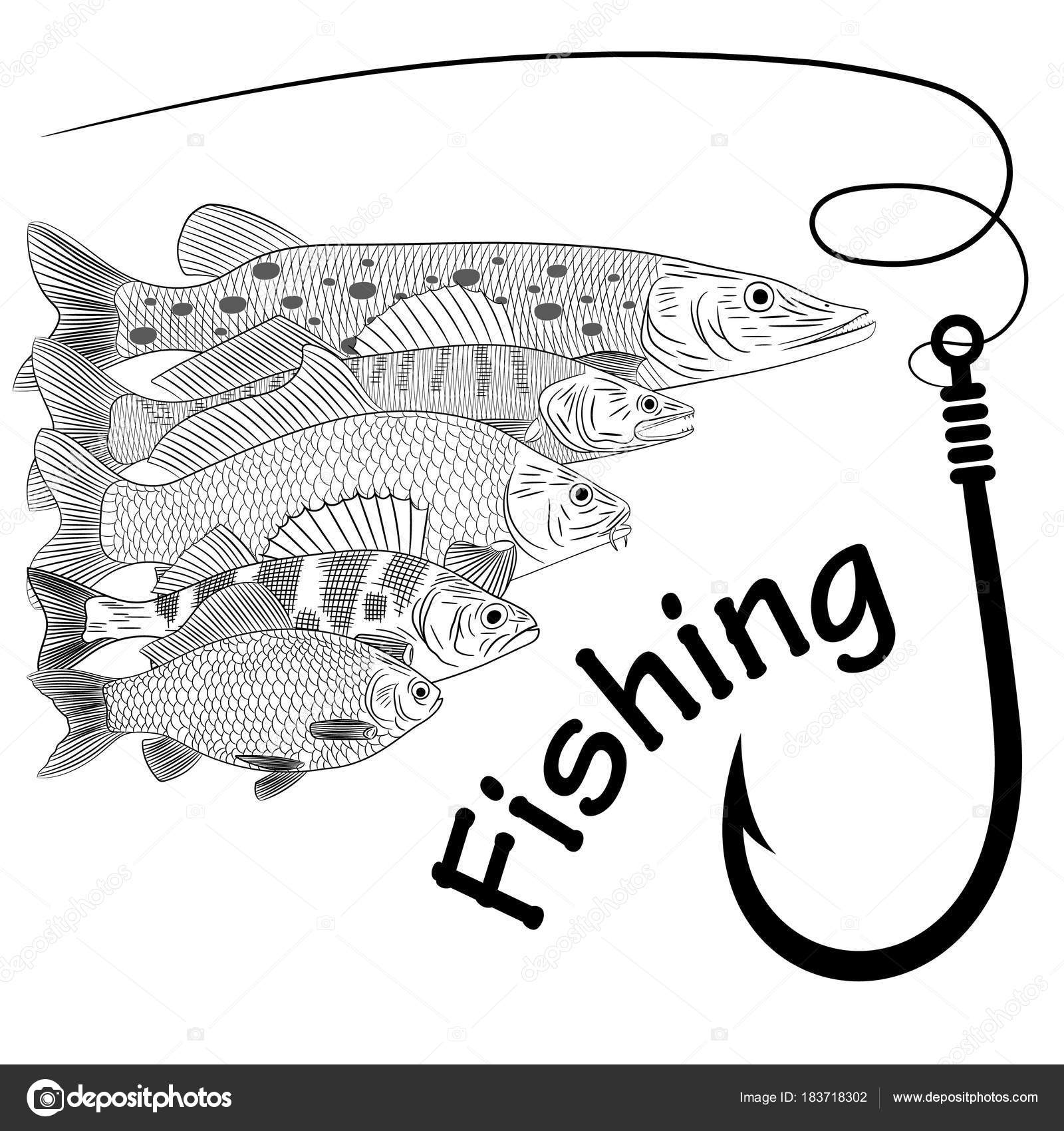 Fish Hook Drawing at GetDrawings | Free download