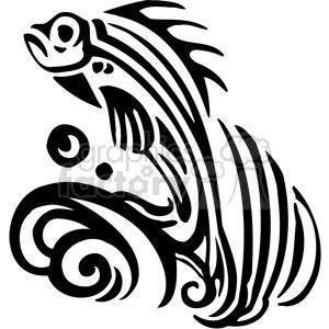 300x300 Royalty Free Fish Jumping Out Of Water Graphic 386021 Vector Clip