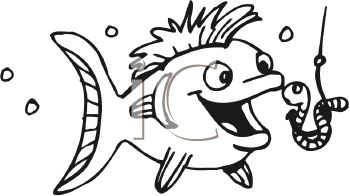 350x196 Royalty Free Cliprt Image Cartoon Fishbout To Eat Worm On