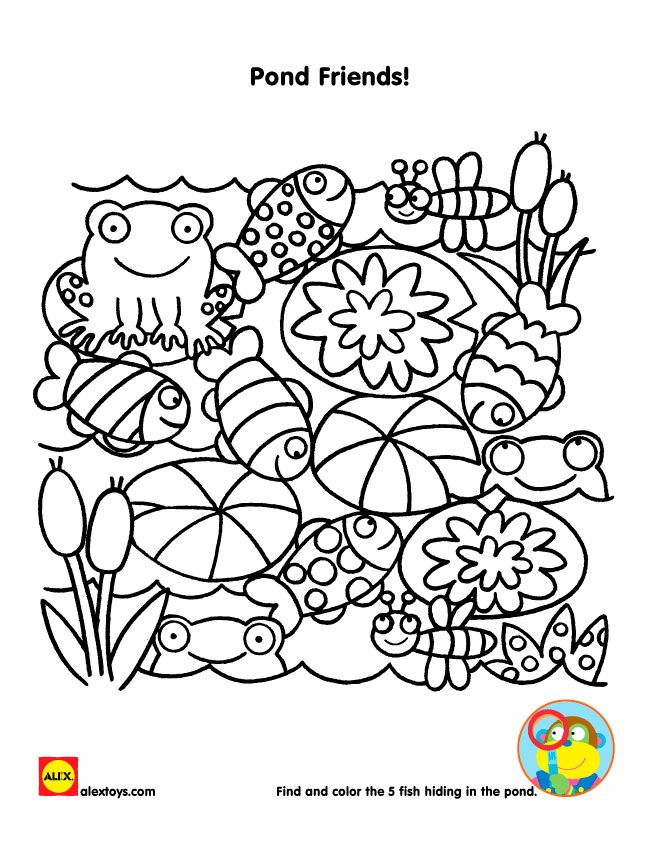 650x841 Printable 3 Fish Crafts Printable Coloring Sheets, Pond