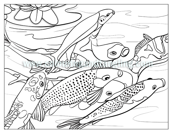 600x464 Colouring Pages Of Koi Fish Color Me Disney Colors