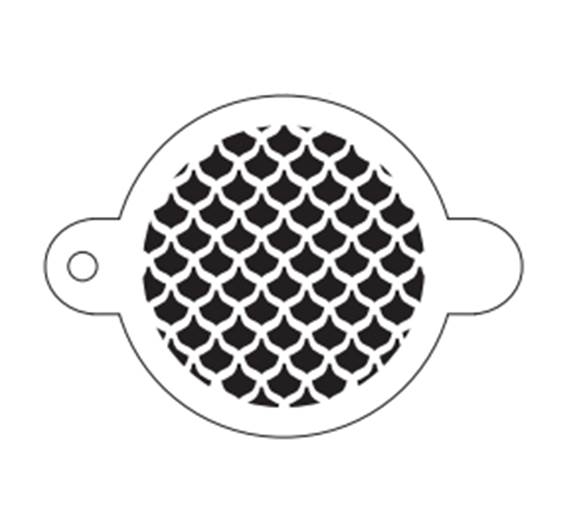 570x529 Fish Scales Reusable Mylar Face Painting Stencil